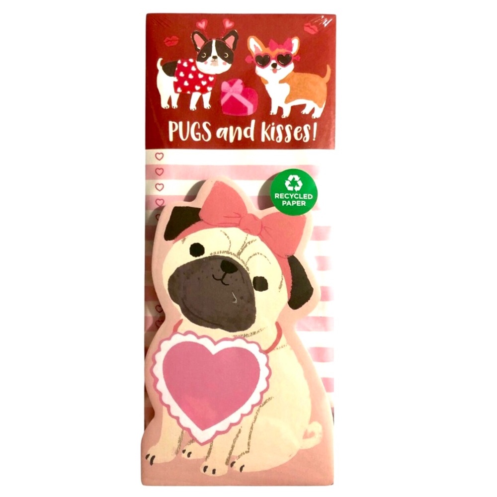 Clementine Paper Frenchie-Corgi ‘Pugs & Kisses’ Notepads, Set of 2 (181305)